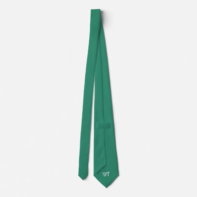 Personalised Viridian Wedding Groom  Neck Tie (Back)