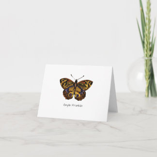 Personalised Vivid Gold Butterfly Card