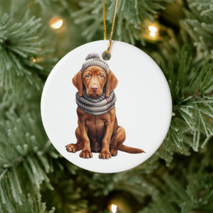 Personalised Vizsla Dog Ceramic Ornament