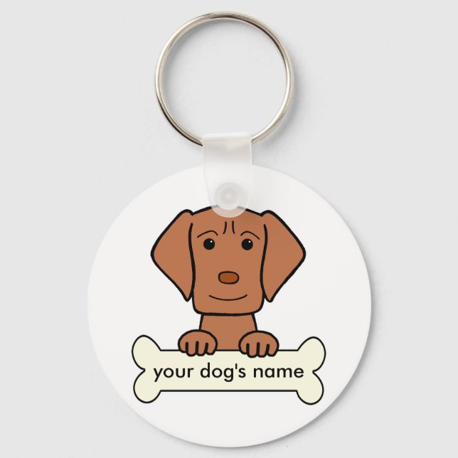 Personalised Vizsla Key Ring (Front)