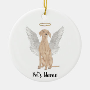 Personalised Vizsla Sympathy Memorial Ceramic Ornament
