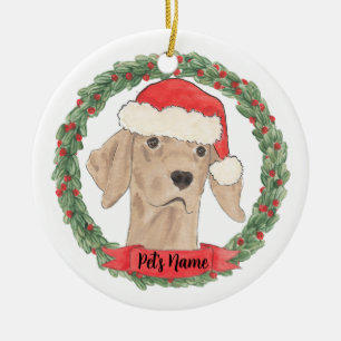 Personalised Vizsla Viszla Ceramic Ornament