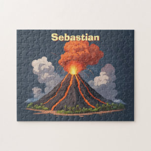 Personalised Volcano Kids  Jigsaw Puzzle