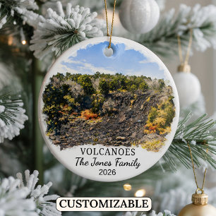 Personalised Volcanoes National Park Custom Hawaii Ceramic Ornament