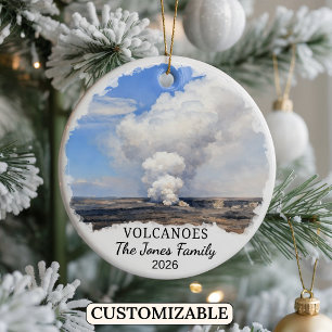 Personalised Volcanoes National Park Custom Hawaii Ceramic Ornament