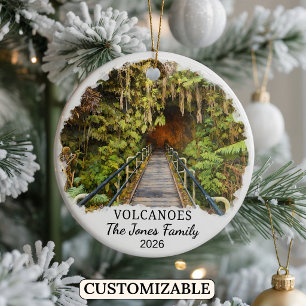 Personalised Volcanoes National Park Custom Hawaii Ceramic Ornament