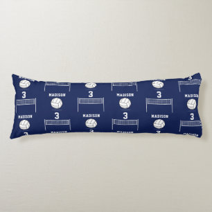 Personalised Volleyball Ball & Net Pattern Body Cushion