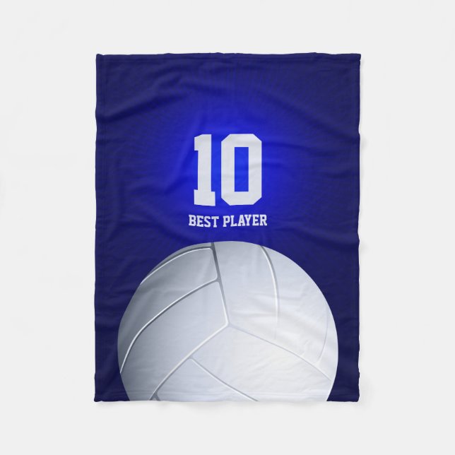 Personalised Volleyball Best Player | Sport Gifts Fleece Blanket (Front)