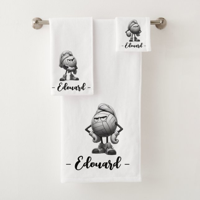 Personalised Volleyball Enthusiast Towel Set (Insitu)