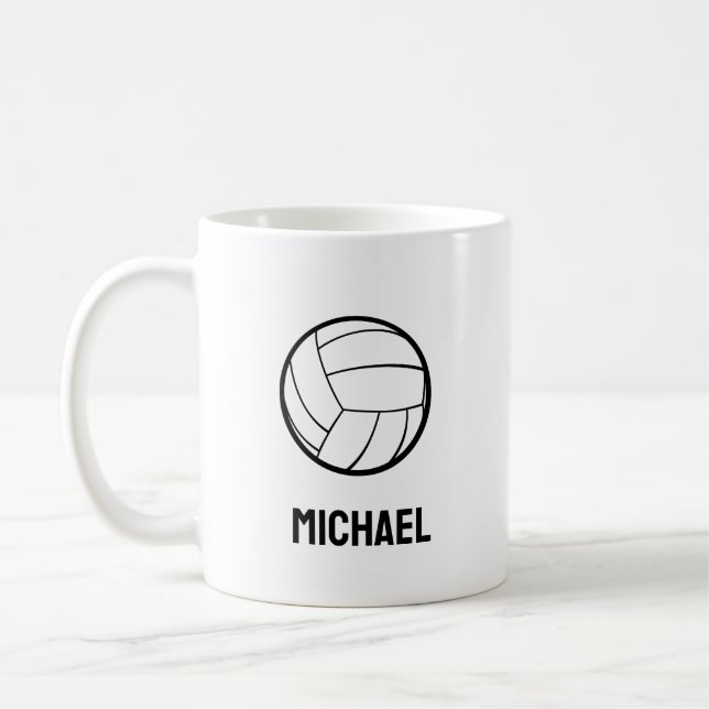 Personalised Volleyball,Gift For Volleyball Player Coffee Mug (Left)