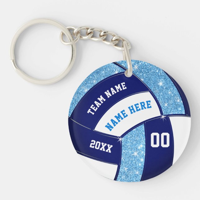 Personalised Volleyball Gift Ideas. Volleyball  Key Ring (Front)