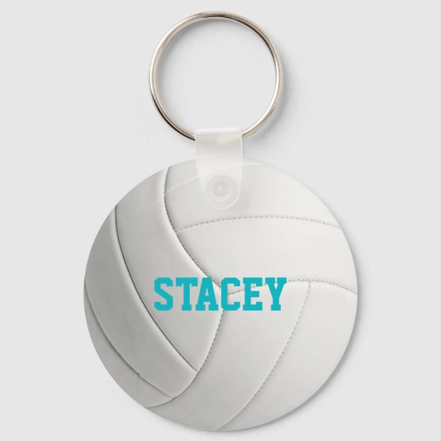 Personalised Volleyball Key Ring (Front)