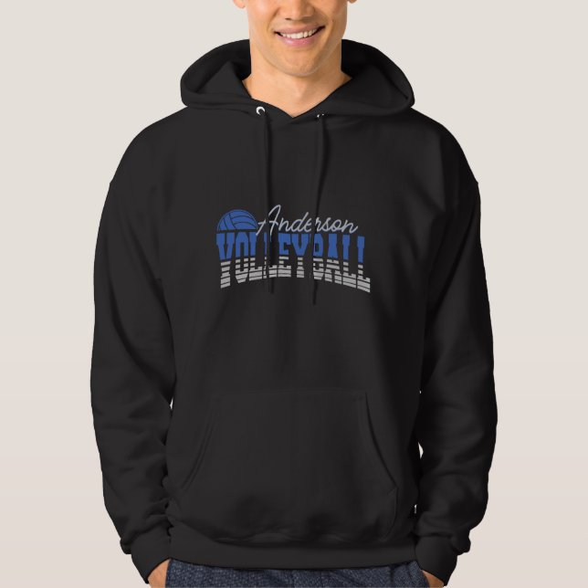 Personalised Volleyball Player ADD NAME Team Champ Hoodie (Front)