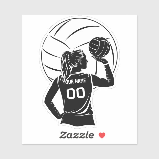 Personalised Volleyball Player Custom Name & Numbe (Sheet)