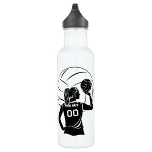 Personalised Volleyball Player Custom Name, Number 710 Ml Water Bottle