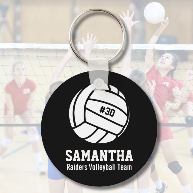 Personalised Volleyball Player Number, Name, Team Key Ring (Creator Uploaded)