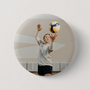 Personalised Volleyball Player Photo Sport 6 Cm Round Badge