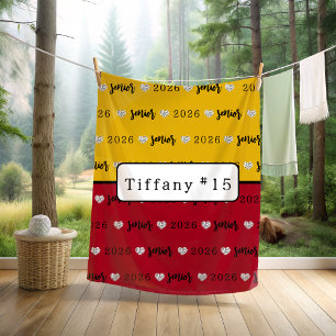 Personalised Volleyball Senior name and number Fleece Blanket