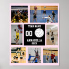 Personalised Volleyball Team Girls Photo Collage