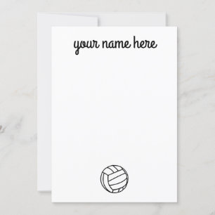 Personalised Volleyball Thank You Cards
