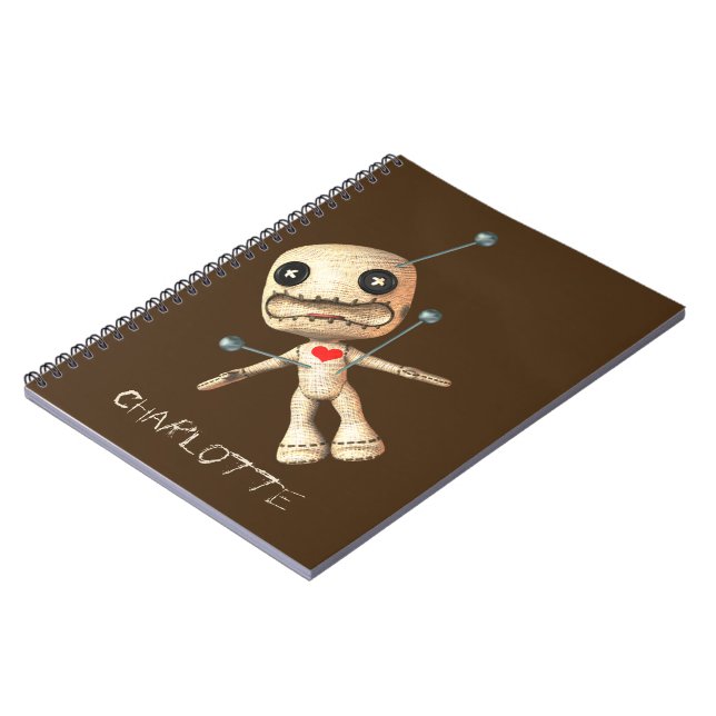 Personalised Voodoo Doll And Pins Notebook (Left Side)
