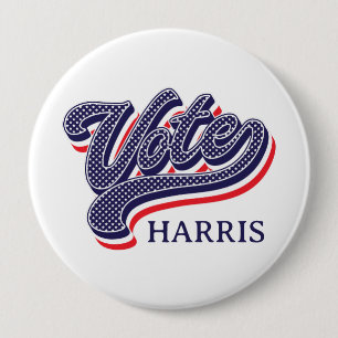 Personalised Vote Election Stars and Stripes 10 Cm Round Badge