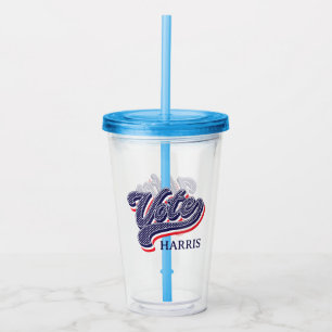 Personalised Vote Election Stars and Stripes  Acrylic Tumbler