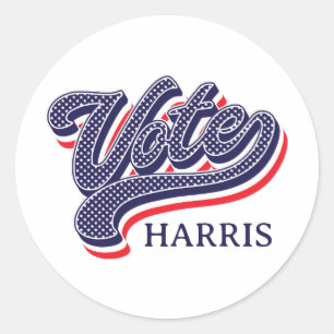 Personalised Vote Election Stars and Stripes Classic Round Sticker
