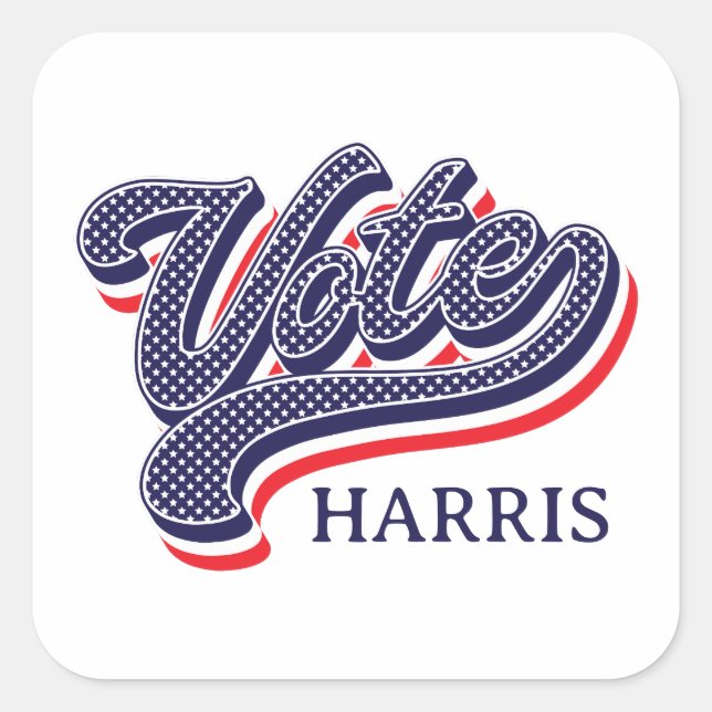 Personalised Vote Election Stars and Stripes  Square Sticker (Front)