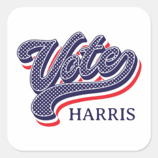 Personalised Vote Election Stars and Stripes Square Sticker
