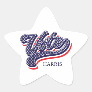 Personalised Vote Election Stars and Stripes Star Sticker