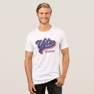 Personalised Vote Election Stars and Stripes  Tri-Blend Shirt