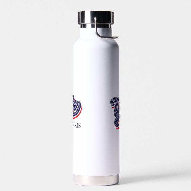 Personalised Vote Election Stars and Stripes  Water Bottle (Left)
