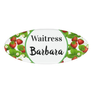 Personalised Waitress Name Tag