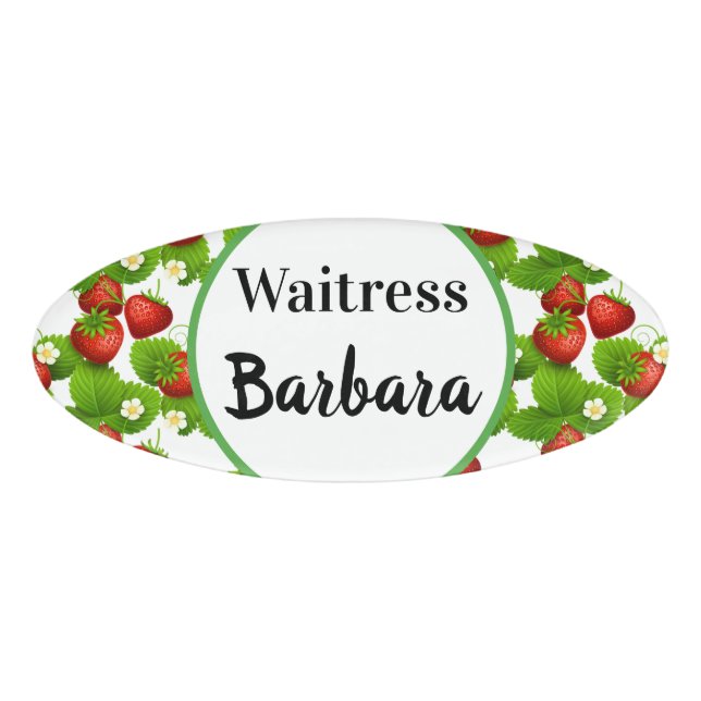 Personalised Waitress Name Tag (Front)