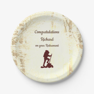 Personalised Walker design Retirement Paper Plate