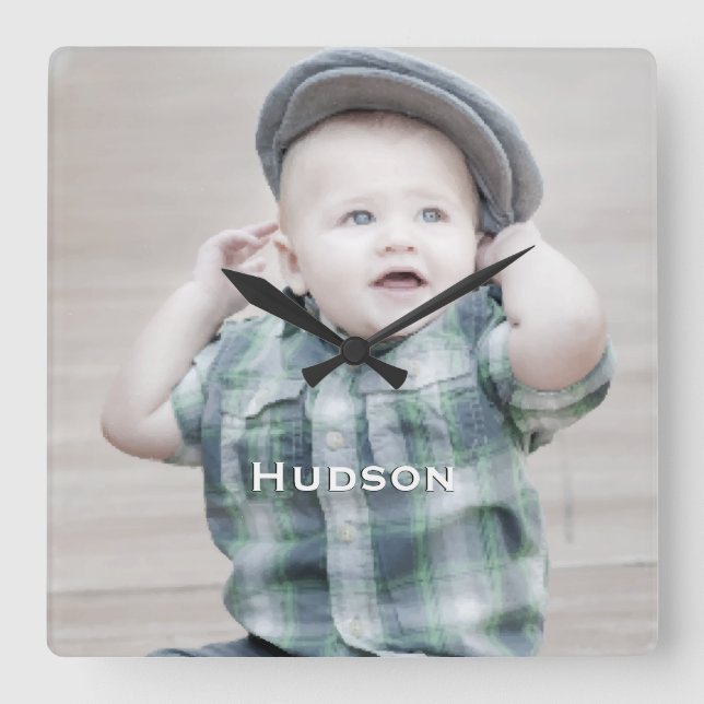 Personalised Wall Clock Baby Photo (Front)