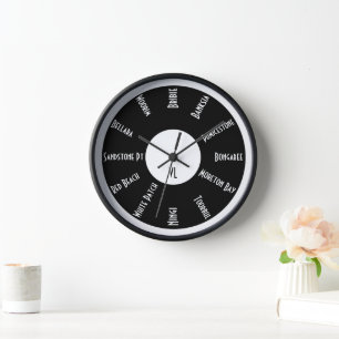 Personalised Wall Clock With Place Names
