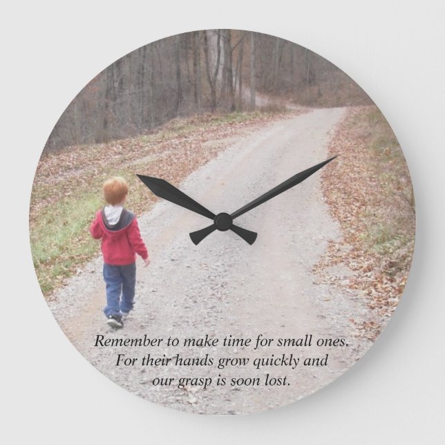 Personalised Wall clock with your photos and text (Front)