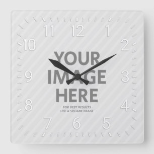 Personalised Wall Clocks Custom Big Square Photo