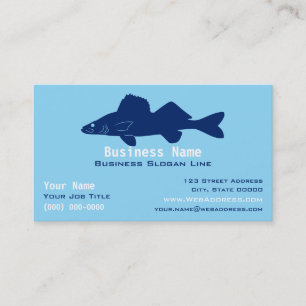 Personalised Walleye Fishing Guide / Charter Busi Business Card