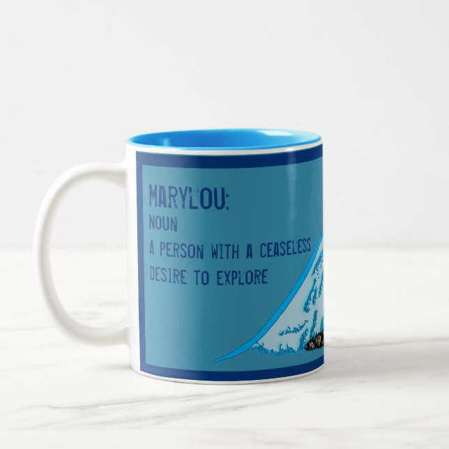 Personalised Wanderlust mug (Left)