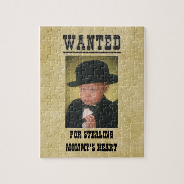 Personalised Wanted Poster Jigsaw Puzzle (Vertical)