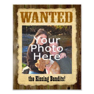 Personalised Wanted Poster, Large Photo w/Text