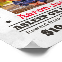 Personalised Wanted Poster | Wanted Birthday Sign