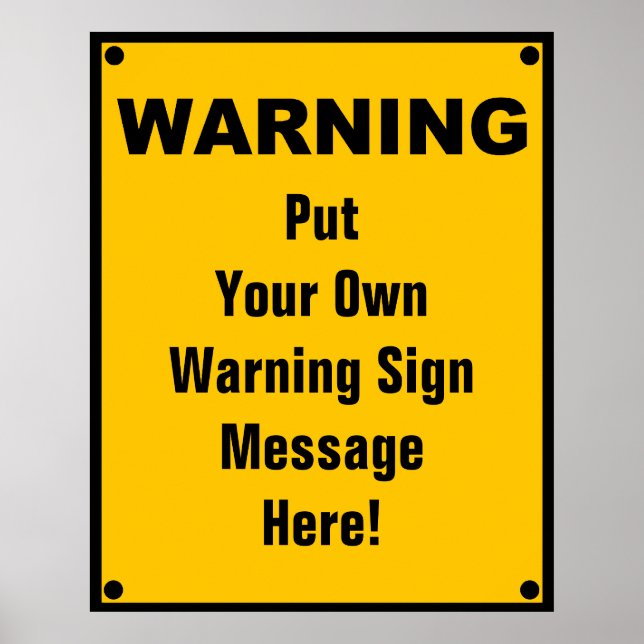 Personalised Warning Sign (Front)
