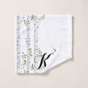 Personalised Wash Cloth Deer Doe Buck Woodland Hun