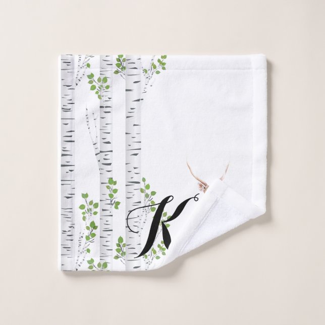 Personalised Wash Cloth Deer Doe Buck Woodland Hun (Wash Cloth)