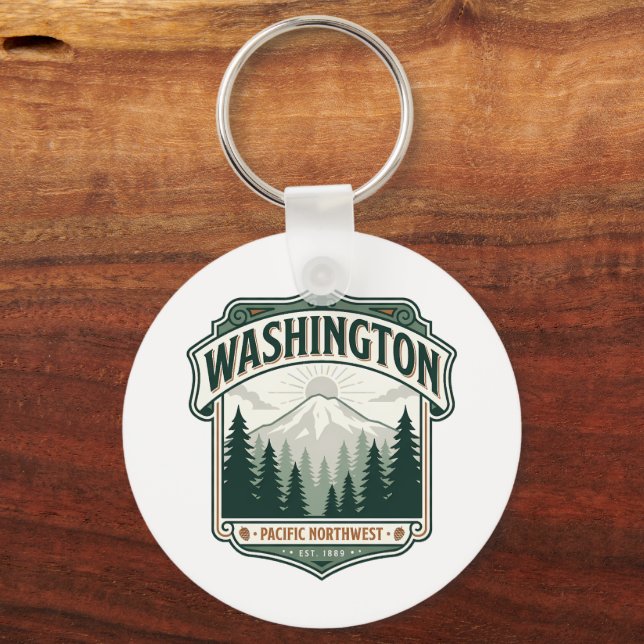 Personalised Washington Keychain (Front)