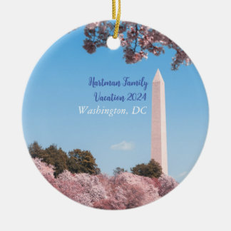 Personalised Washington Monument Vacation Ornament